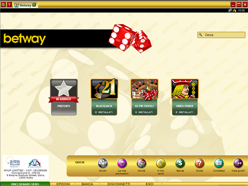 la lobby del casinò betway