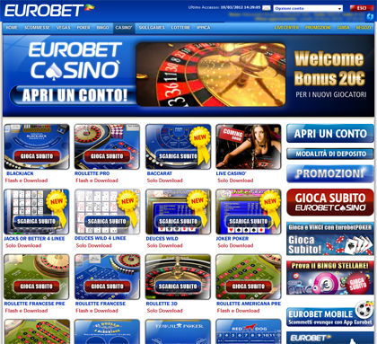 il portale casinò eurobet