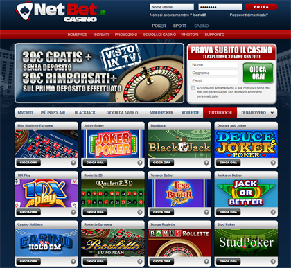 netbet la sezione casinò