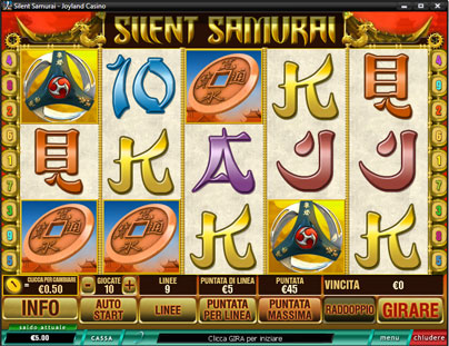 silent samurai slots e simboli